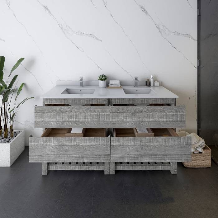 quartz stone countertop vanity