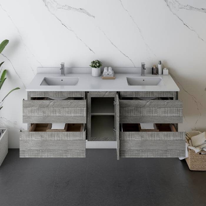 quartz stone countertop vanity