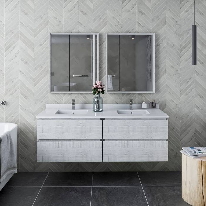 modern wall hung vanity