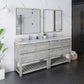 Fresca Formosa Modern 72" Ash Floor Standing Double Sink Bathroom Vanity w/ Open Bottom