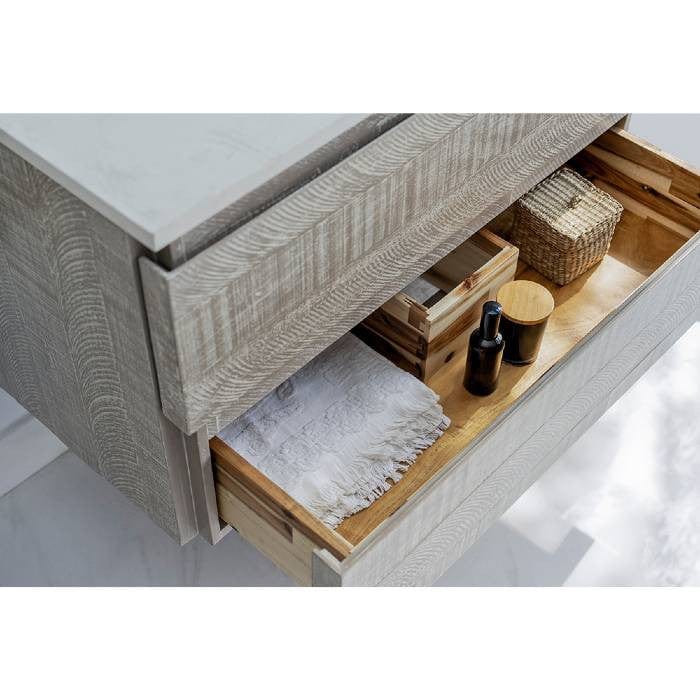 Fresca Formosa Modern 72" Ash Wall Mount Double Sink Bathroom Vanity