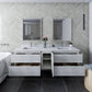 rustic white bathroom vanity