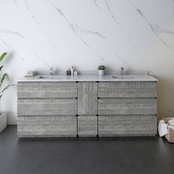 quartz stone countertop vanity