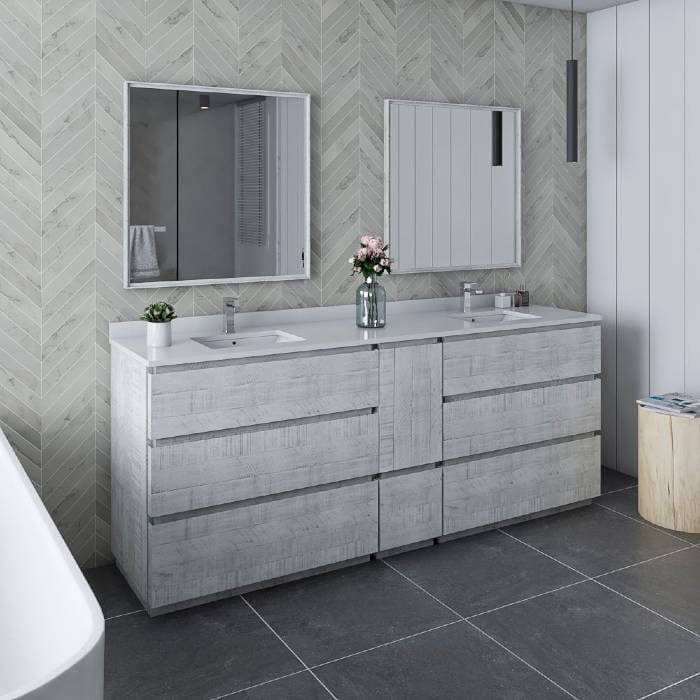 modern freestanding bathroom vanity set