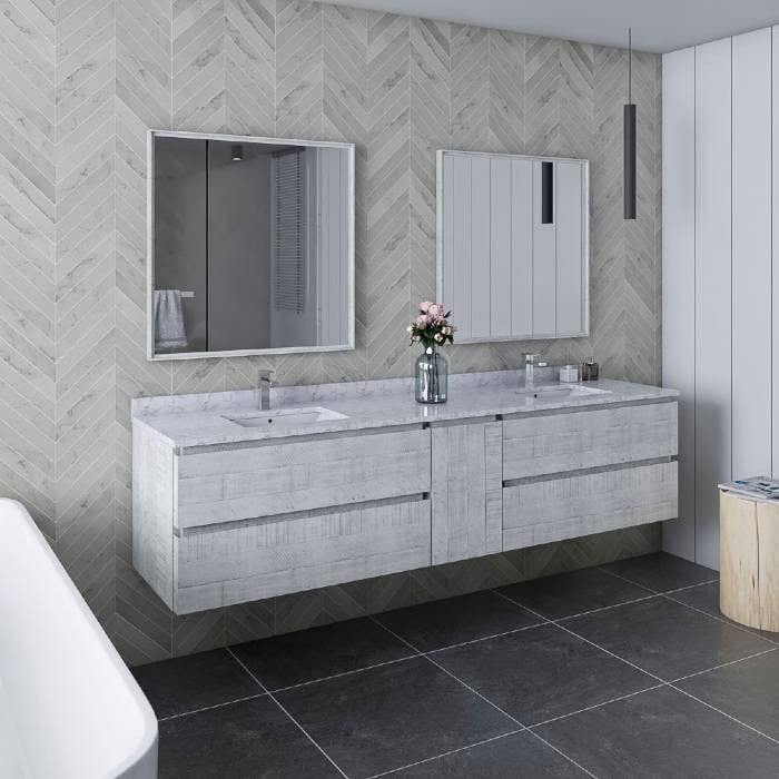 modern wall hung bathroom vanity