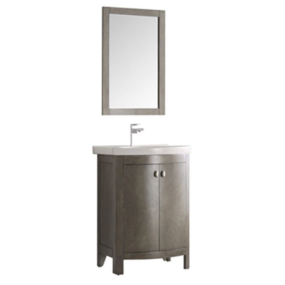 Fresca Greenwich 24" Traditional Bathroom Vanity Set in Antique Silver