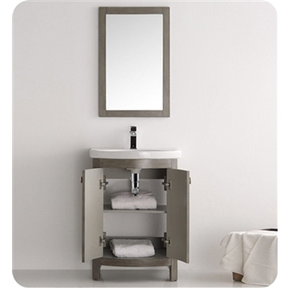 Fresca Greenwich 24 Traditional Bathroom Vanity Set in Antique Silver