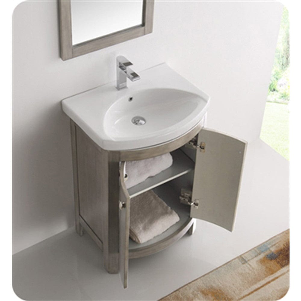 Fresca Greenwich 24 Traditional Bathroom Vanity Set in Antique Silver