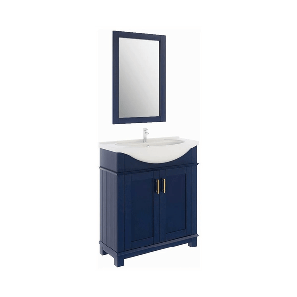 Fresca Hartford Royal Blue 24 Free Standing Single Basin Vanity with Cabinet and Ceramic Vanity Top