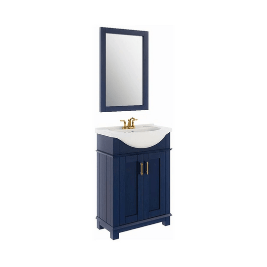 Fresca Hartford Royal Blue 30" Free Standing Single Basin Vanity with Cabinet and Ceramic Vanity Top