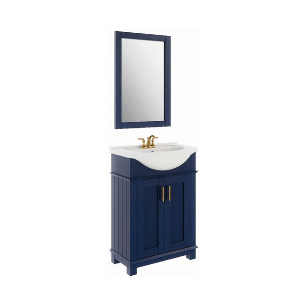 Fresca Hartford Royal Blue 30 Free Standing Single Basin Vanity with Cabinet and Ceramic Vanity Top