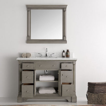 Fresca Kingston 48 Antique Silver Traditional Bathroom Vanity w/ Mirror