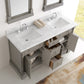 Fresca Kingston 60 Antique Silver Double Sink Traditional Bathroom Vanity w/ Mirrors