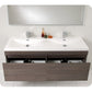Fresca Largo Gray Oak Modern Bathroom Vanity w/ Wavy Double Sinks