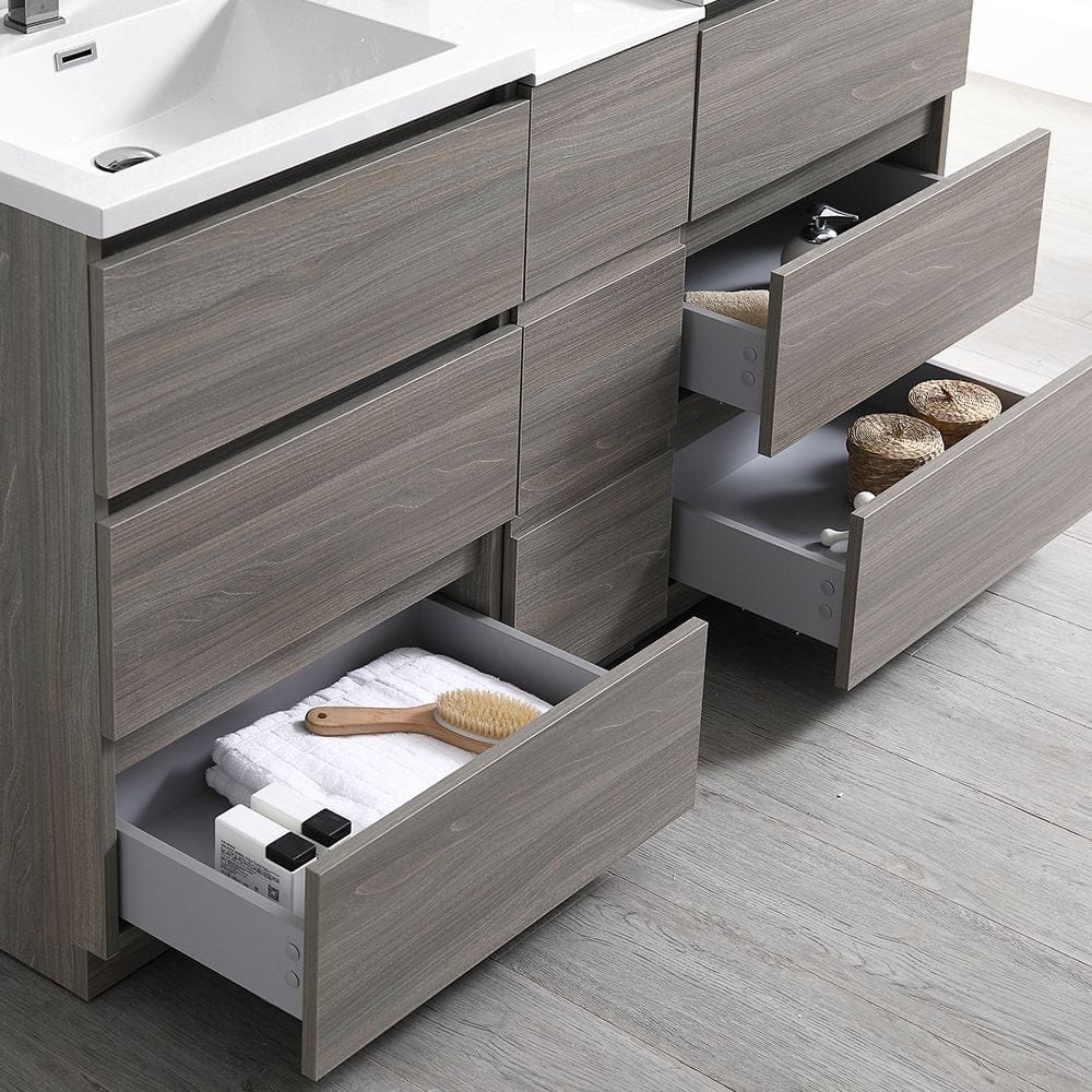 Gray Wood Vanity