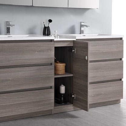 Gray Wood Vanity