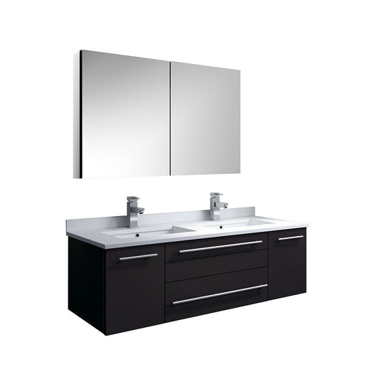 Espresso Double Sink Bathroom Vanity