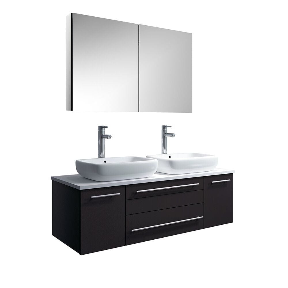 Espresso Double Sink Bathroom Vanity