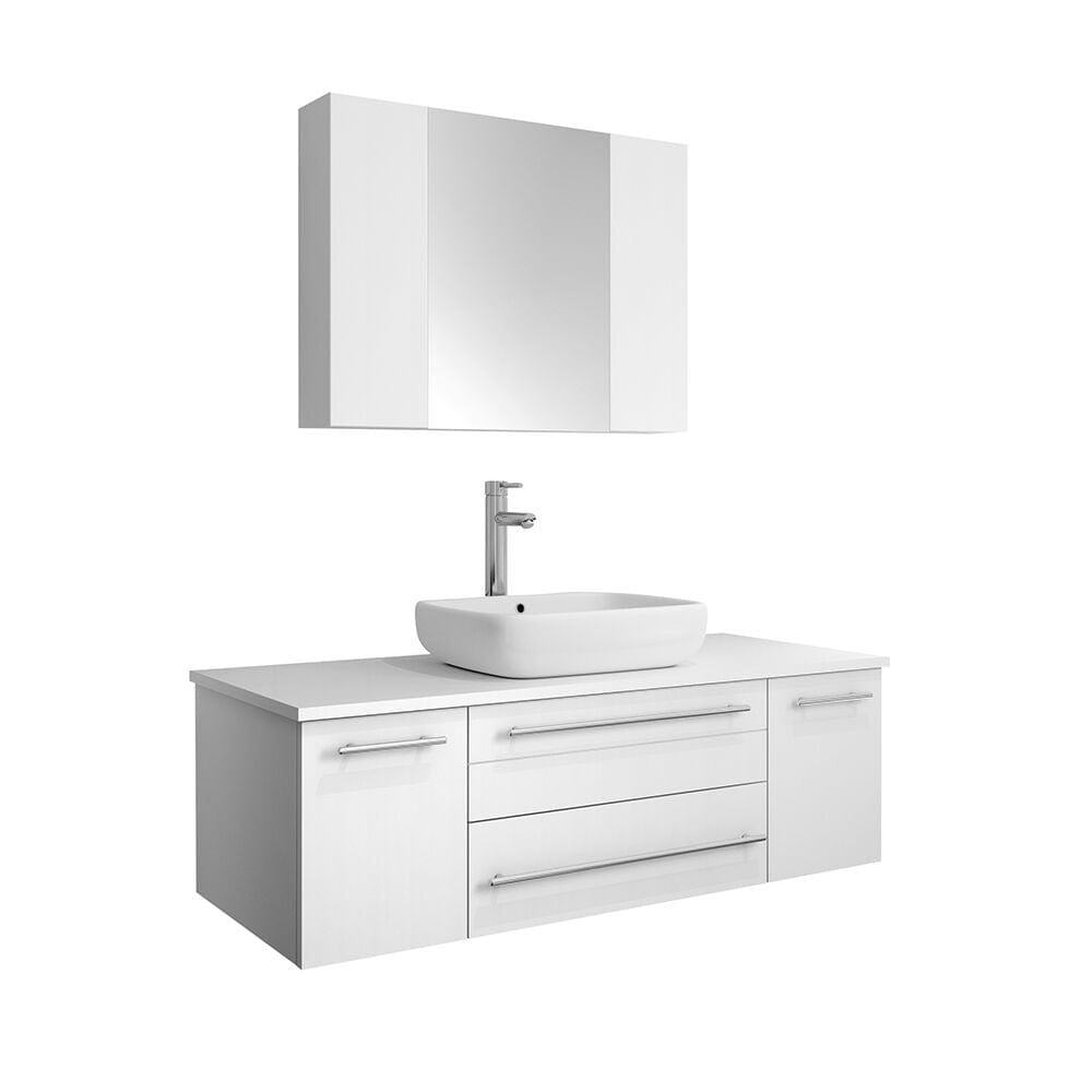 White Single Sink Bathroom Vanity