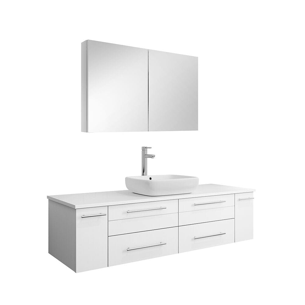 White Single Sink Bathroom Vanity