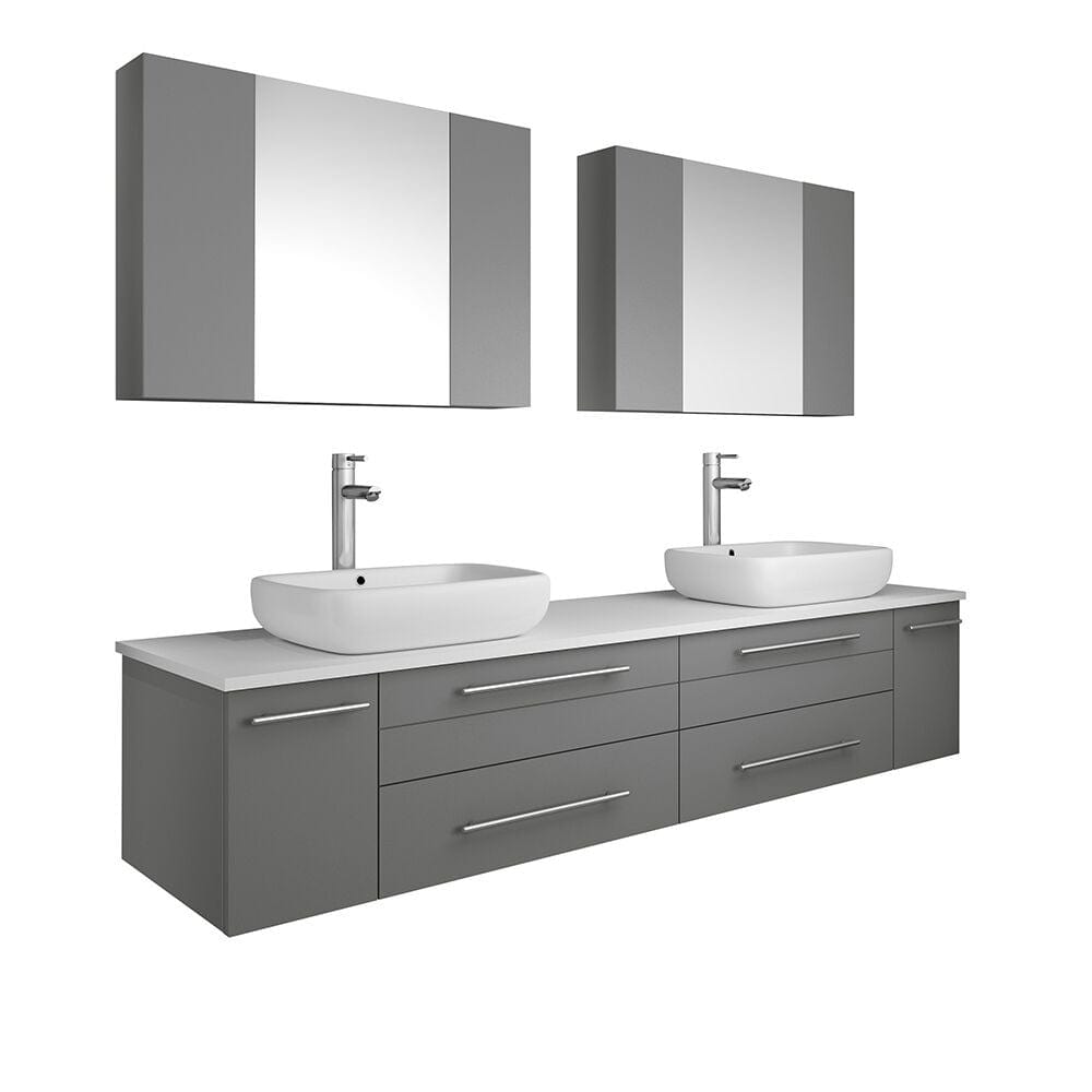 White Vessel Bathroom Vanity