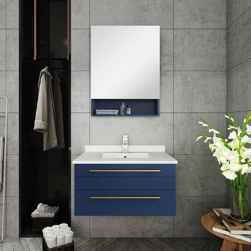 30 Navy Blue Single Sink Vanity