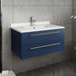 Fresca Lucera Modern 30" Royal Blue Wall Hung Undermount Sink Vanity