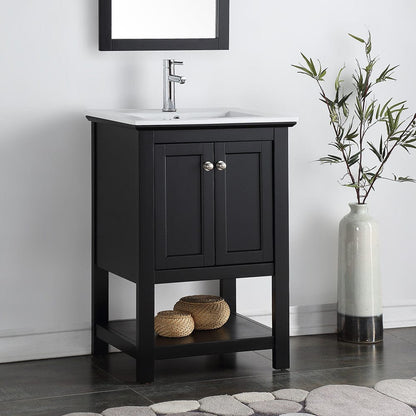 Fresca Manchester 24 Black Traditional Bathroom Vanity