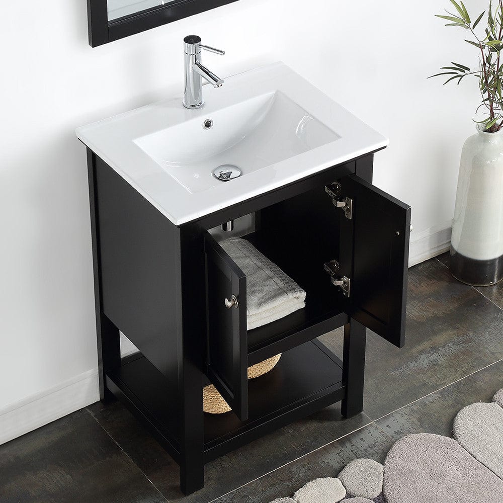 Fresca Manchester 24 Black Traditional Bathroom Vanity