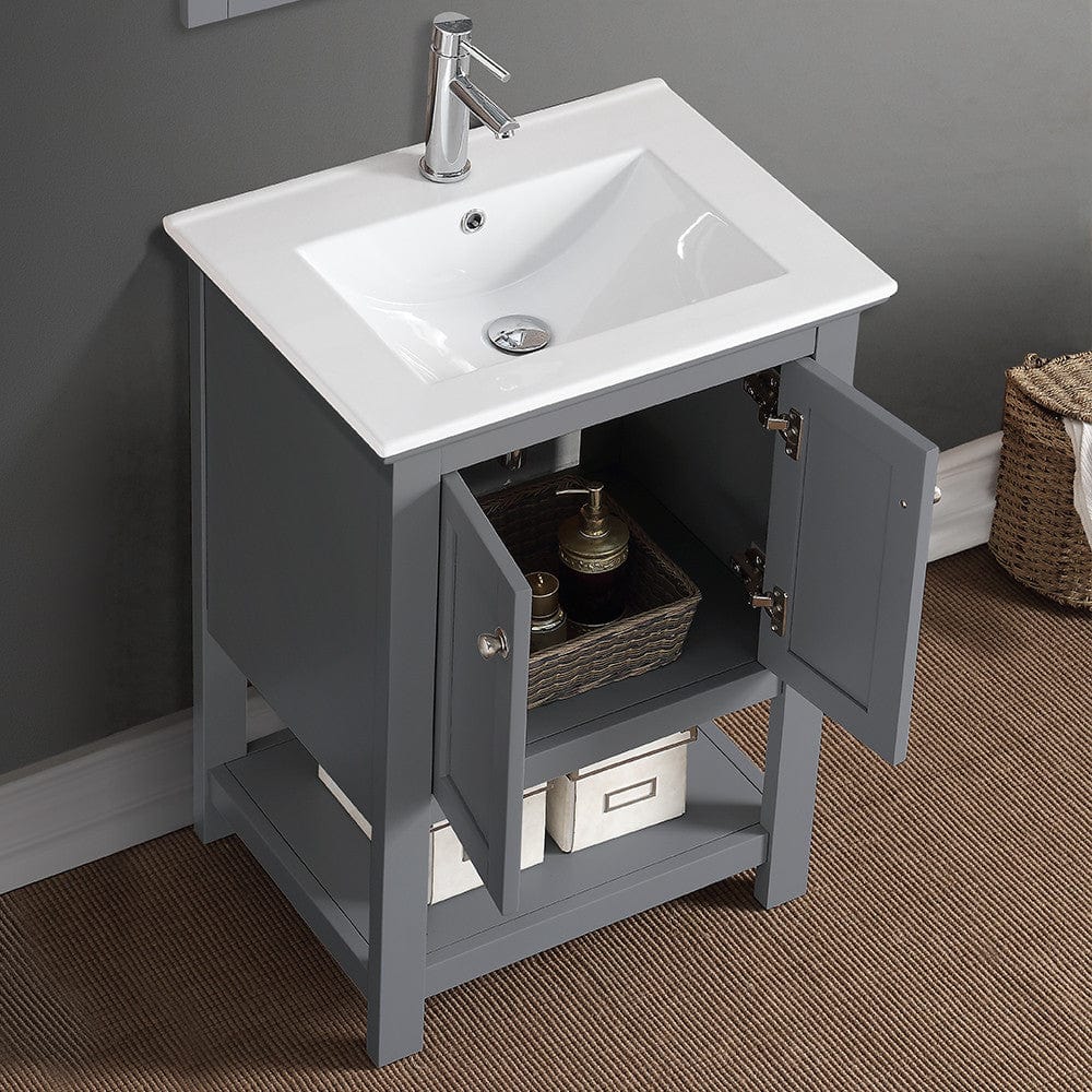 Fresca Manchester 24 Gray Traditional Bathroom Vanity