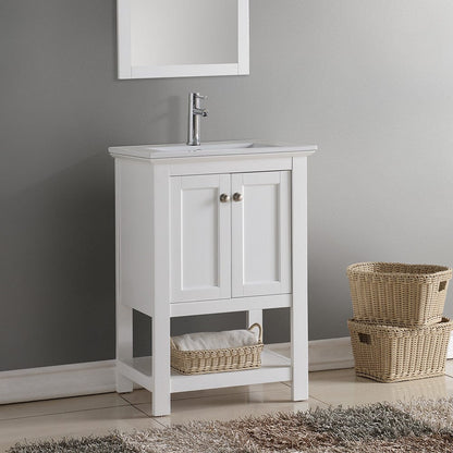 Fresca Manchester 24 White Traditional Bathroom Vanity