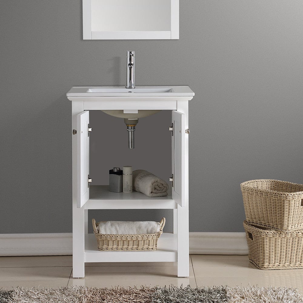 Fresca Manchester 24 White Traditional Bathroom Vanity