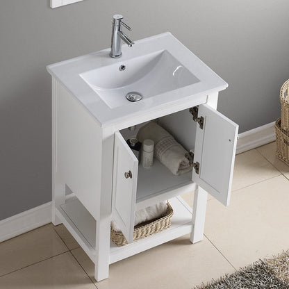 Fresca Manchester 24 White Traditional Bathroom Vanity