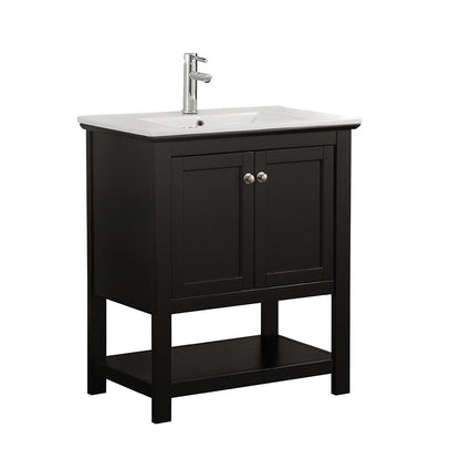 Fresca Manchester 30" Black Traditional Bathroom Vanity