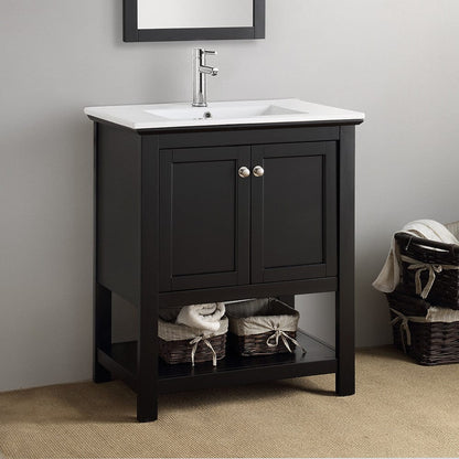 Fresca Manchester 30 Black Traditional Bathroom Vanity