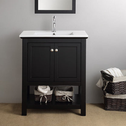 Fresca Manchester 30 Black Traditional Bathroom Vanity