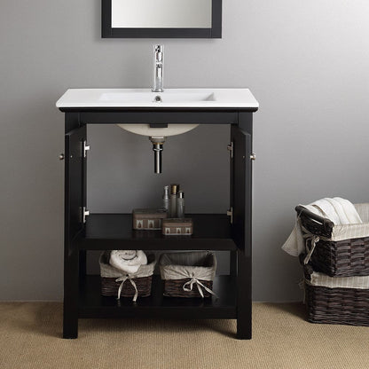 Fresca Manchester 30 Black Traditional Bathroom Vanity