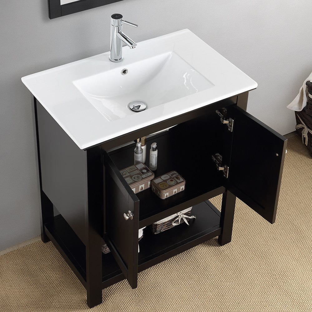 Fresca Manchester 30 Black Traditional Bathroom Vanity