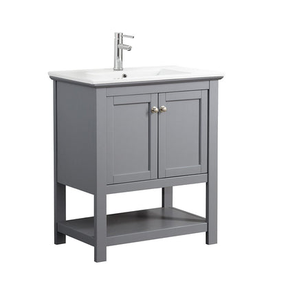 Fresca Manchester 30" Grey Traditional Bathroom Vanity