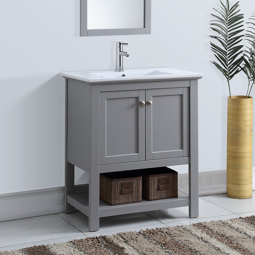 Fresca Manchester 30 Gray Traditional Bathroom Vanity