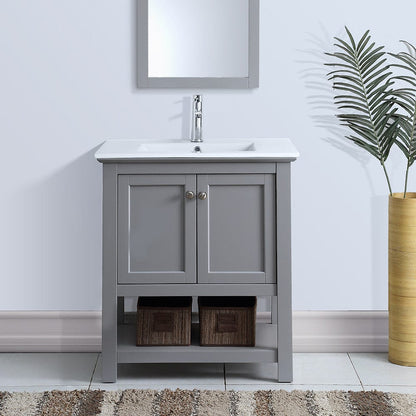 Fresca Manchester 30 Gray Traditional Bathroom Vanity