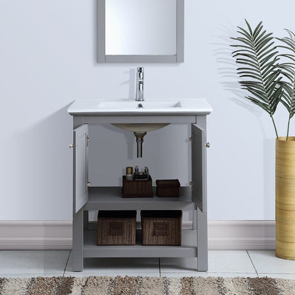 Fresca Manchester 30 Gray Traditional Bathroom Vanity