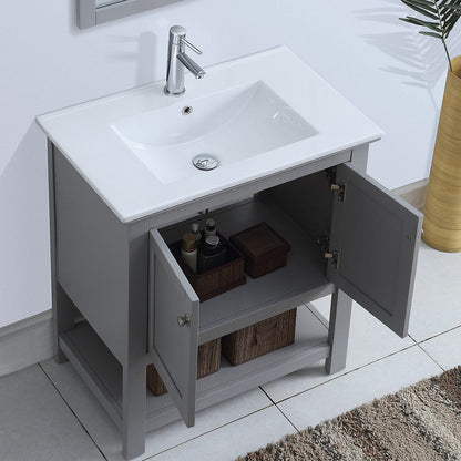 Fresca Manchester 30 Gray Traditional Bathroom Vanity