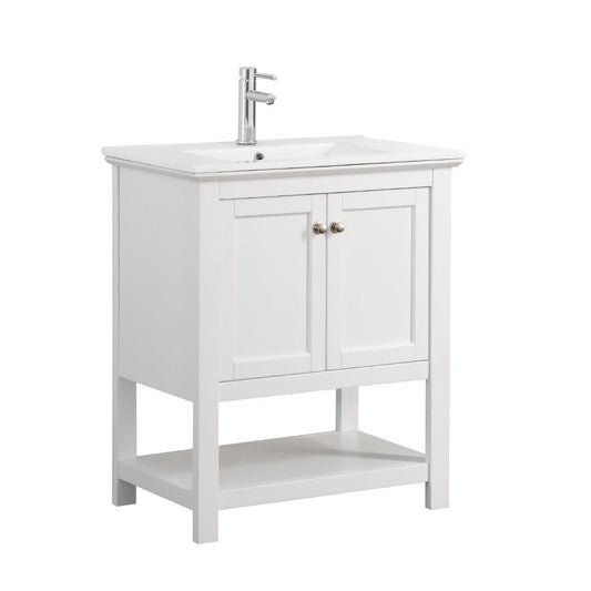 Fresca Manchester 30" White Traditional Bathroom Vanity 