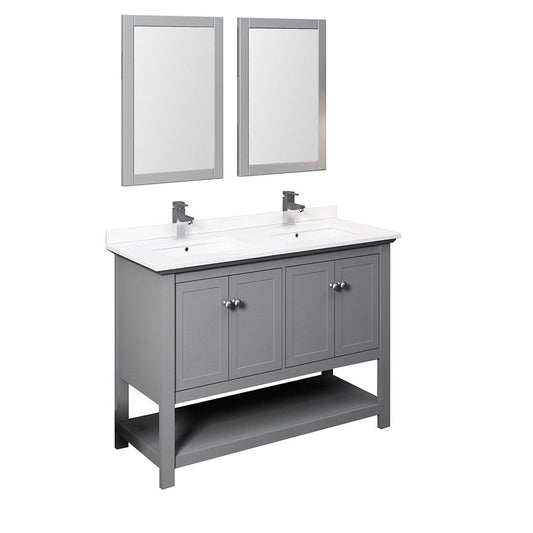 Grey double vanity 48 inches