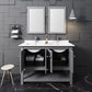 Fresca Manchester 48 Gray Traditional Double Sink Bathroom Vanity w/ Mirrors