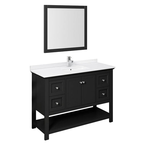 48 inch vanity black traditional 