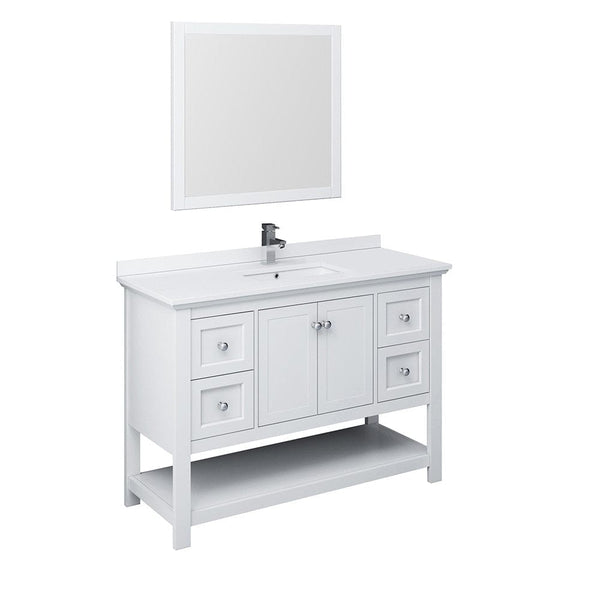 single sink white vanity