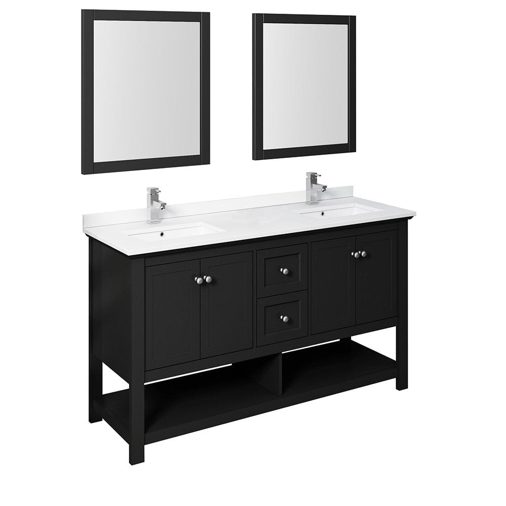 Black double vanity 60 inches 