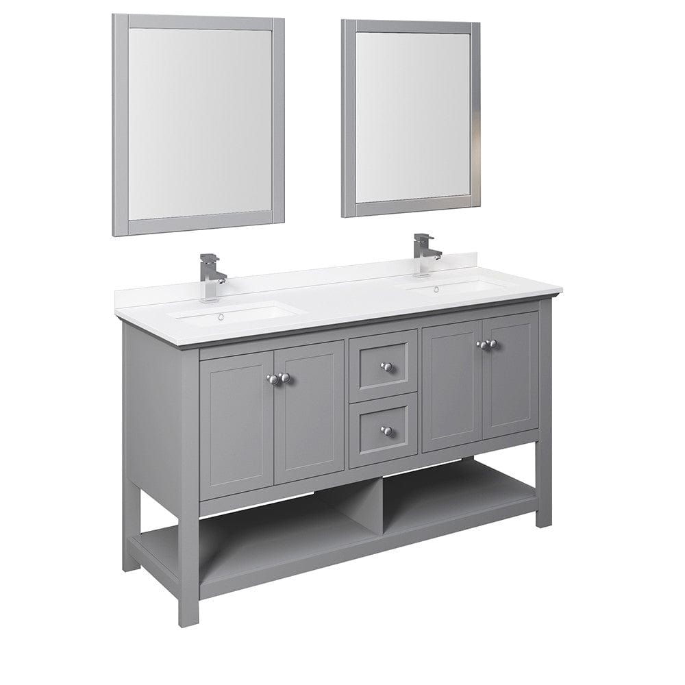 Modern Gray Vanity 60 inches